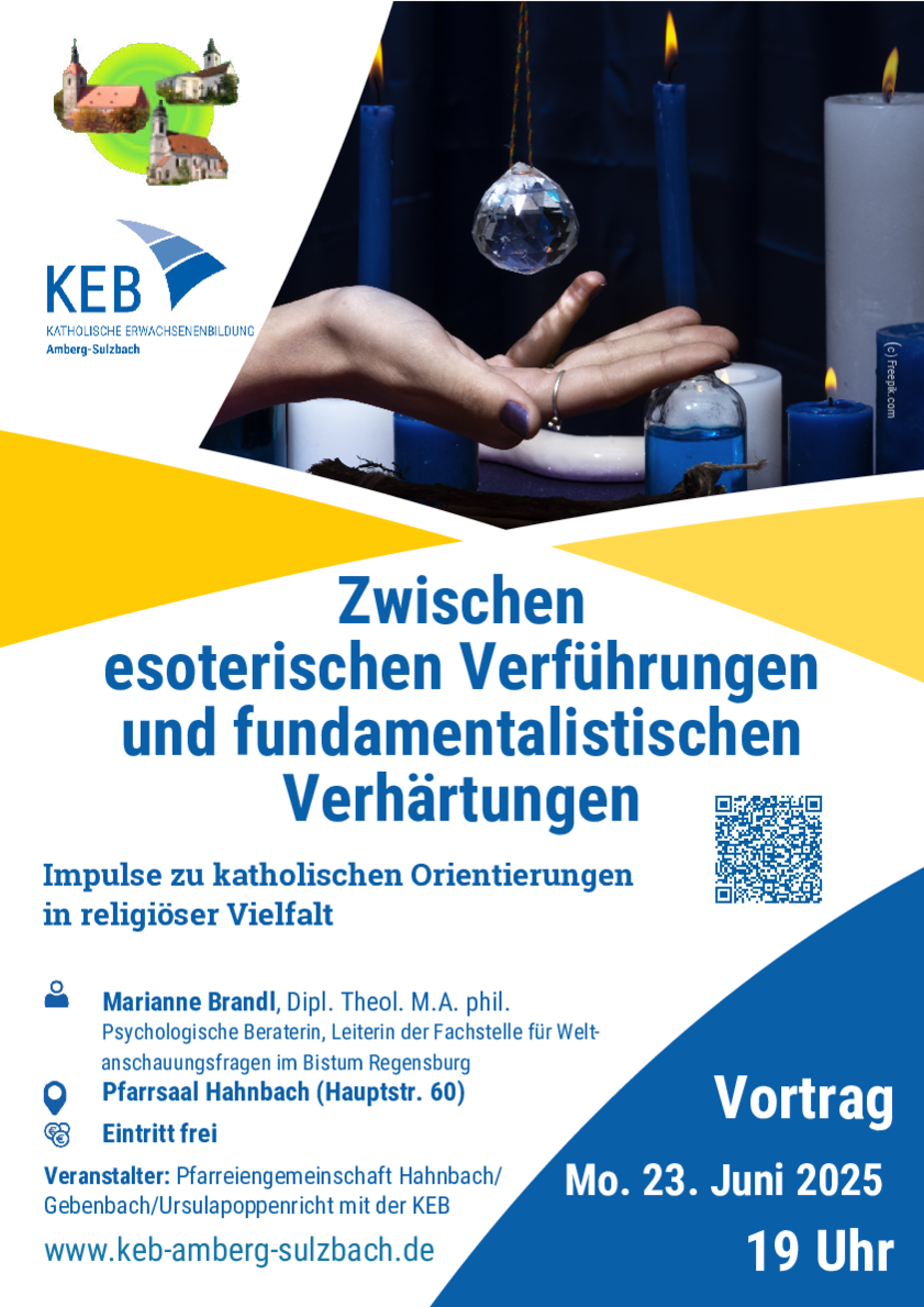 nähere Infos zur Veranstaltung "Zwischen esoterischen Verführungen und fundamentalistischen Verhärtungen"