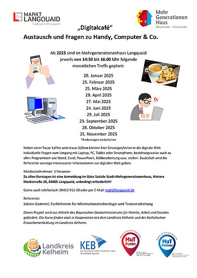„Digitalcafé“ - Austausch und Fragen zu Handy, Computer & Co.