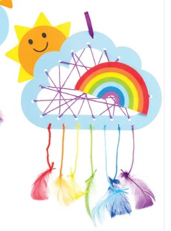 Regenbogen - Fädelei